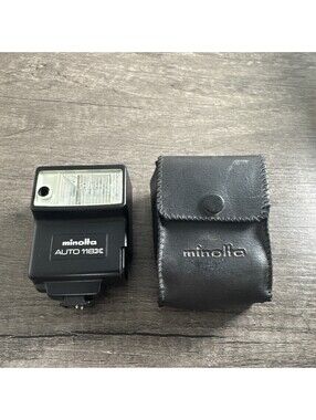 Minolta Auto 118x Flash And Original Minolta Case, Excellent Condition.